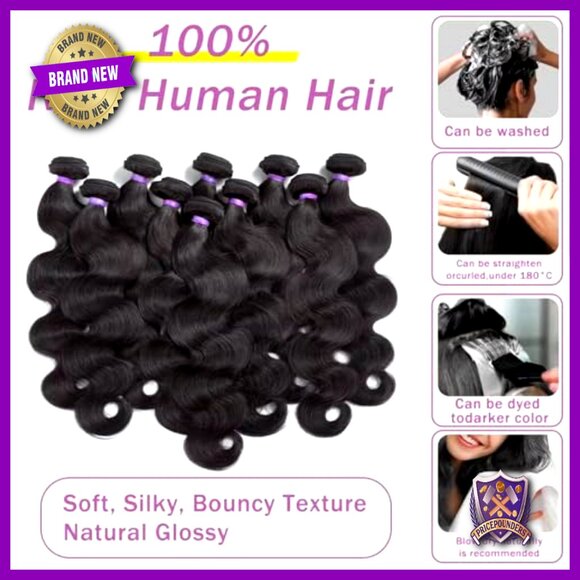 12A Brazilian Virgin Hair Bundles 20-26 Inch Body Wave Extensions